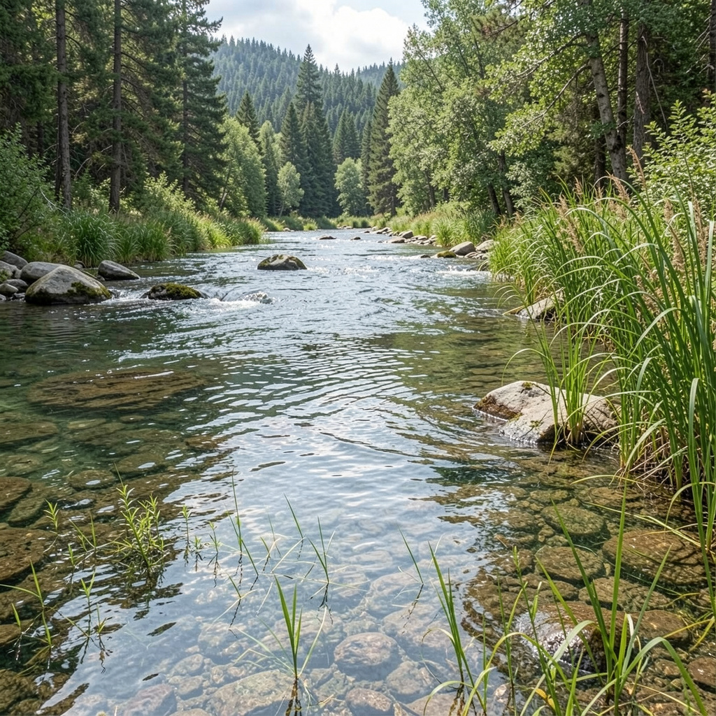 Fresh water in natural environment