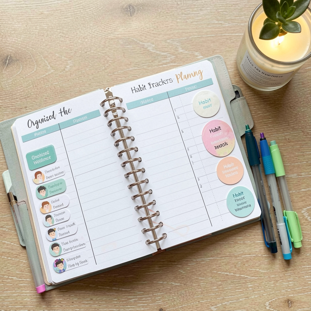 Organized wellness planning setup
